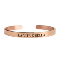 Image 3 of La Vita è Bella Inspirational Bracelet to captures the beauty of living.