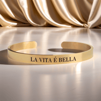 Image 1 of La Vita è Bella Inspirational Bracelet to captures the beauty of living.