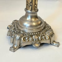 Image 8 of Bougeoir ancien XIXᵉ siècle en laiton et métal argenté – style néo-classique 