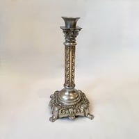 Image 1 of Bougeoir ancien XIXᵉ siècle en laiton et métal argenté – style néo-classique 