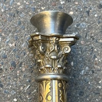 Image 3 of Bougeoir ancien XIXᵉ siècle en laiton et métal argenté – style néo-classique 