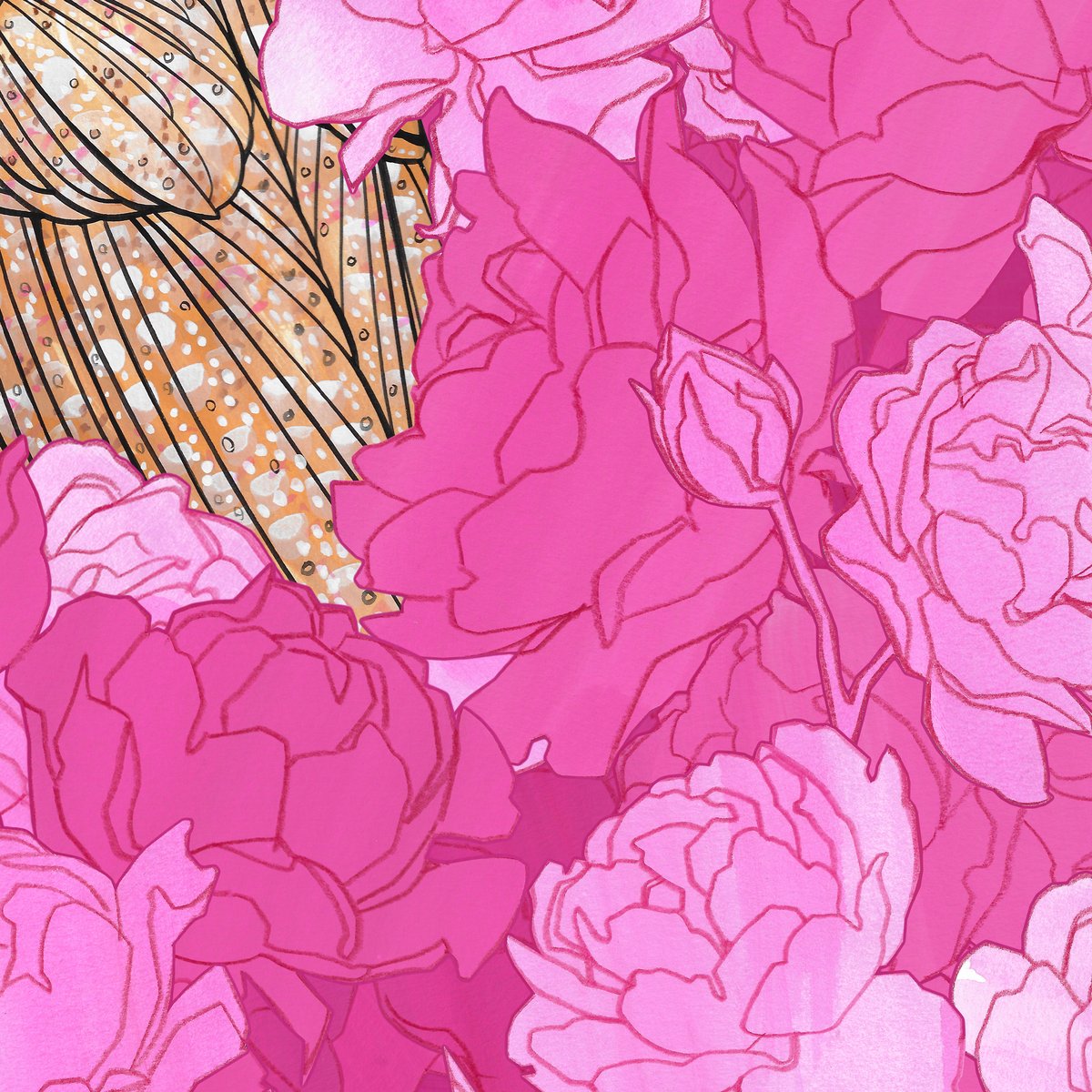 Image of Barn Owl and Roses