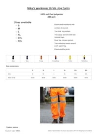 Image 2 of Nika's Workwear Hi-Vis Jog Pants