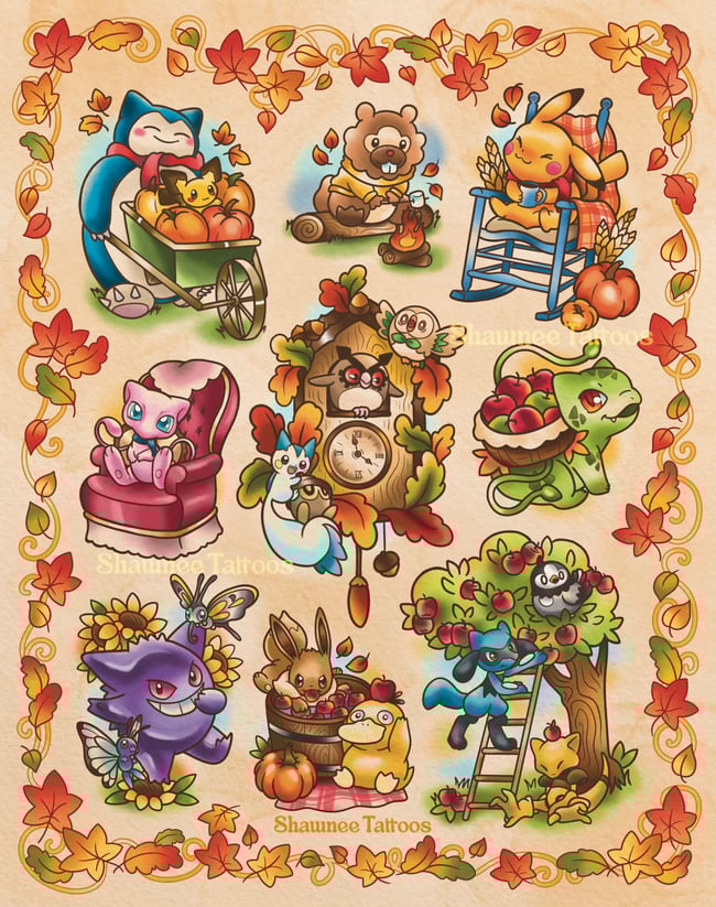 Pokémon Fall Print
