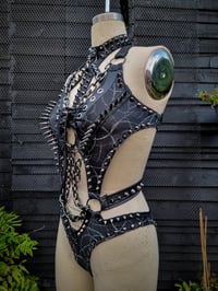 Image 8 of Barbed Bodysuit - Gunmetal