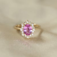 Image 2 of Rosette Pink Sapphire Ring