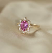 Image 3 of Rosette Pink Sapphire Ring