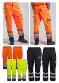 Image 1 of Nika's Workwear Hi-vis Cargo Trousers with pockets 