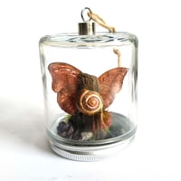 Image 2 of Blood Red Glider Butterfly Woodland Hanging Mason Jar