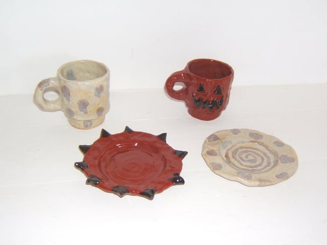 Red Jacko Lantern Diner Mug Set