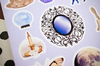 Image 2 of Bell, Book & Candle (Cartomancy, Grimoire, Fortune Telling) Sticker Sheet (25-018)
