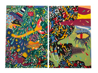 "The Sleep Witches" diptych painting