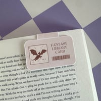 Fantasy Library Card Magnetic Bookmark