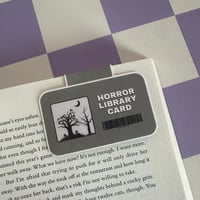 Horror Library Card Magnetic Bookmark