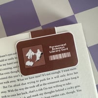 Paranormal Romance Library Card Magnetic Bookmark