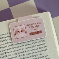 Romantasy Library Card Mangetic Bookmark