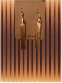 Image 1 of Gold Tassel Hoop Earrings – Elegant Statement Dangle Jewelry for Women