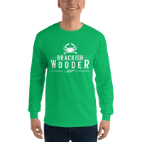 Image 15 of Classic Brackish Wooder - Long Sleeve Tee (White Logo)