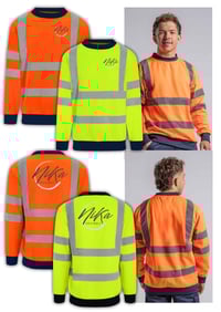 Image 1 of Nika's Workwear Hi-Vis Two Tone Sweatshirt 