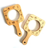 Image 1 of Wooden Insect Etched Magnifying Glass