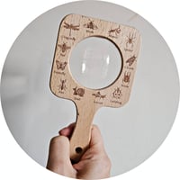 Image 2 of Wooden Insect Etched Magnifying Glass