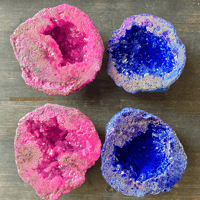 Image 9 of Pink Agate Geode, Crystal Cluster, Aura Agate Crystal, for Emotional Healing & Spiritual Growth