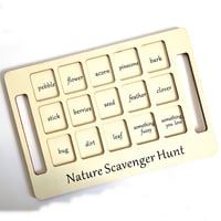 Image 1 of Wooden Nature Scavenger Hunt Board