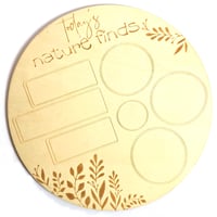 Image 1 of Wooden Etched Nature Finds Board