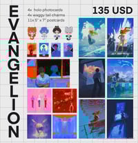 Image 1 of Evangelion Charm and Print Set