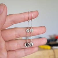 Image 2 of Molten Drop Earrings | Dark Pink Ruby