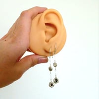 Image 5 of Molten Drop Earrings | Dark Pink Ruby