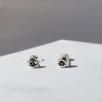 Image 2 of Molten Stud Earrings | Dark Pink Ruby