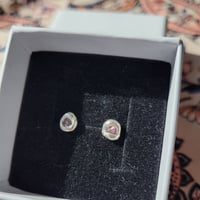 Image 4 of Molten Stud Earrings | Dark Pink Ruby