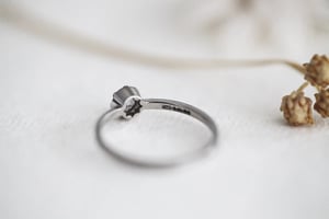 Image of Platinum 4.0mm rose-cut diamond solitaire ring (LON181)