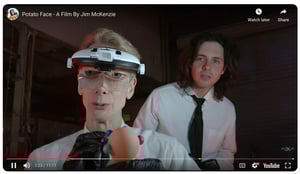 Image of Original Potato Face Drawing - Used In Film