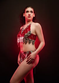 Image 2 of TRIAD set (transparent red and silver acrylic)