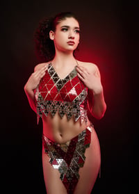 Image 3 of TRIAD set (transparent red and silver acrylic)