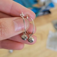 Image 4 of Molten Hoop Earrings | Sapphire