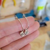 Image 5 of Molten Hoop Earrings | Sapphire