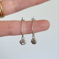 Image 3 of Molten Hoop Earrings | Sapphire