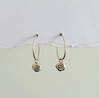 Image 2 of Molten Hoop Earrings | Sapphire