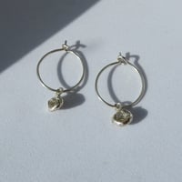 Image 1 of Molten Hoop Earrings | Sapphire