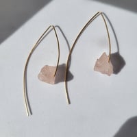 Image 4 of Rose Quartz Earrings | Gold Filled