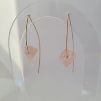 Image 3 of Rose Quartz Earrings | Gold Filled