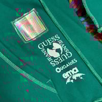 Image 2 of NEW Guess x Advisory Board Crystals Hoodie Emerald Green XXL