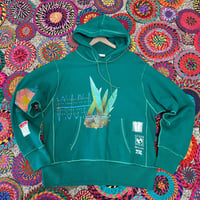 Image 1 of NEW Guess x Advisory Board Crystals Hoodie Emerald Green XXL