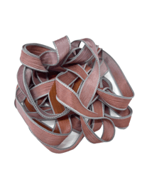 Image 1 of 1PC. CLAY PIGEONS 42" Hand Dyed Finished Edge Silk Wrist Wrap Bracelet/Jewelry/Craft Ribbons