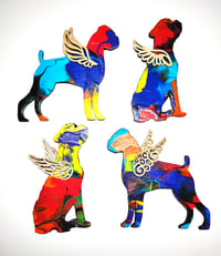 Image 1 of Four Boxer Angel Ornament Tin Box #1