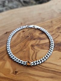 Image 1 of Citrine Cuban Bracelet 