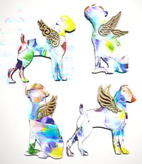 Image 1 of Four Boxer Angel Ornament Tin Box Set #5